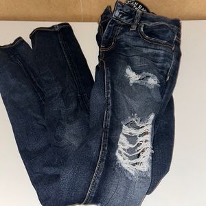 american eagle ripped super stretch jeans
